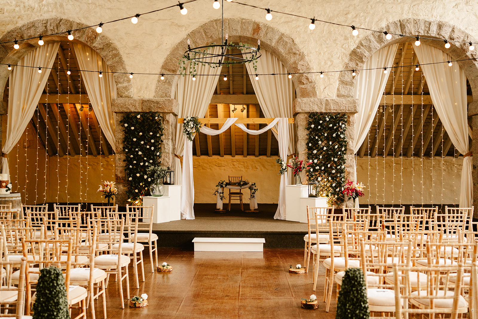 Image of The Coos Cathedral set up for a wedding ceremony