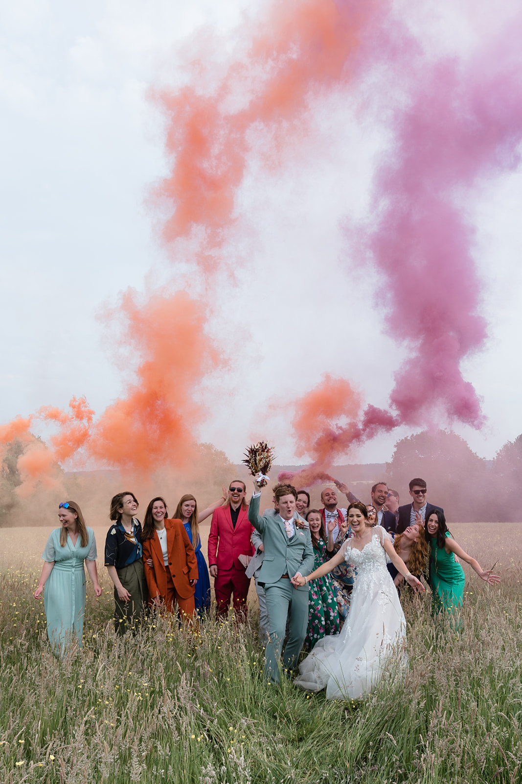 smoke grenades for the bridal party