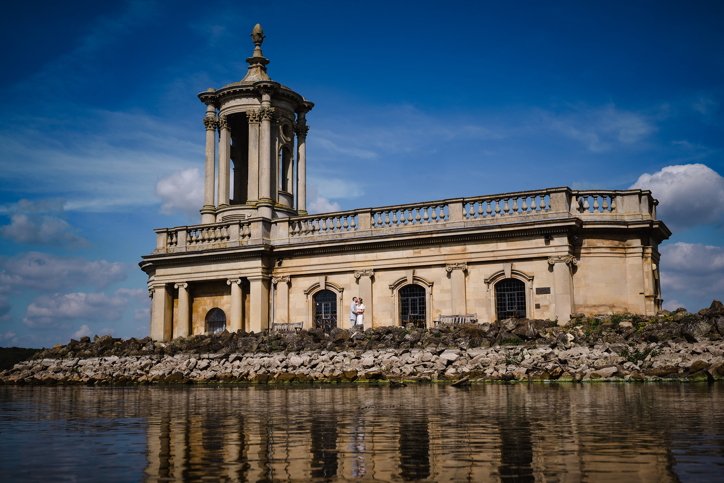 Normanton church reflected in the water