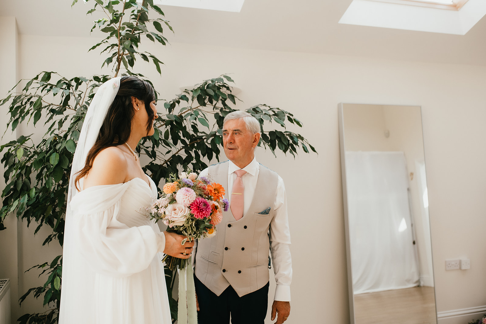 The bride and her father 