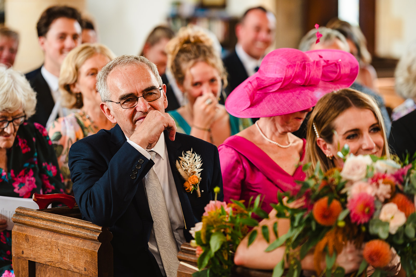 proud father during wedding ceremony in exton rutland