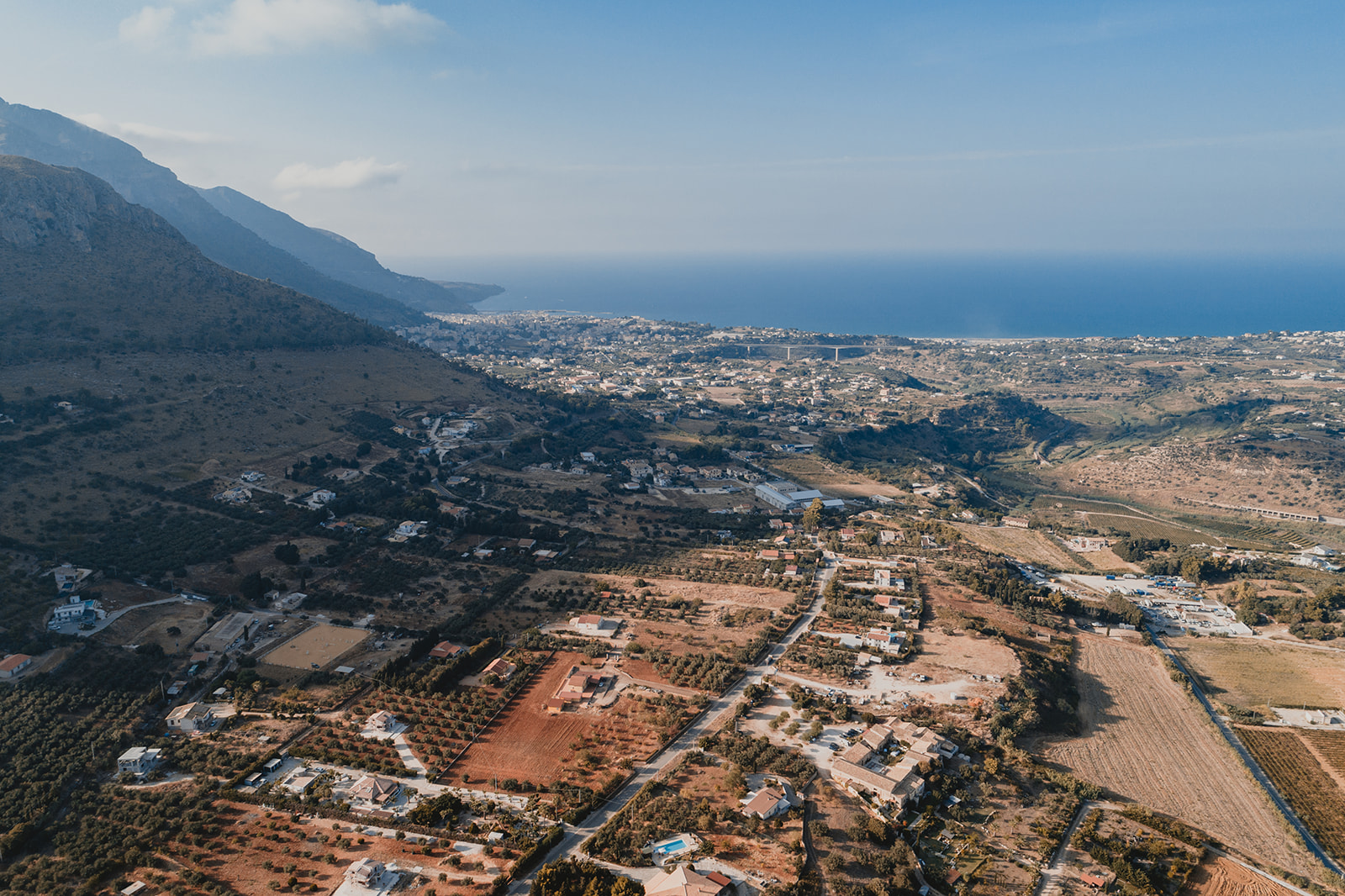 Foto aerea del Baglio Aversa a Castellammare del Golfo