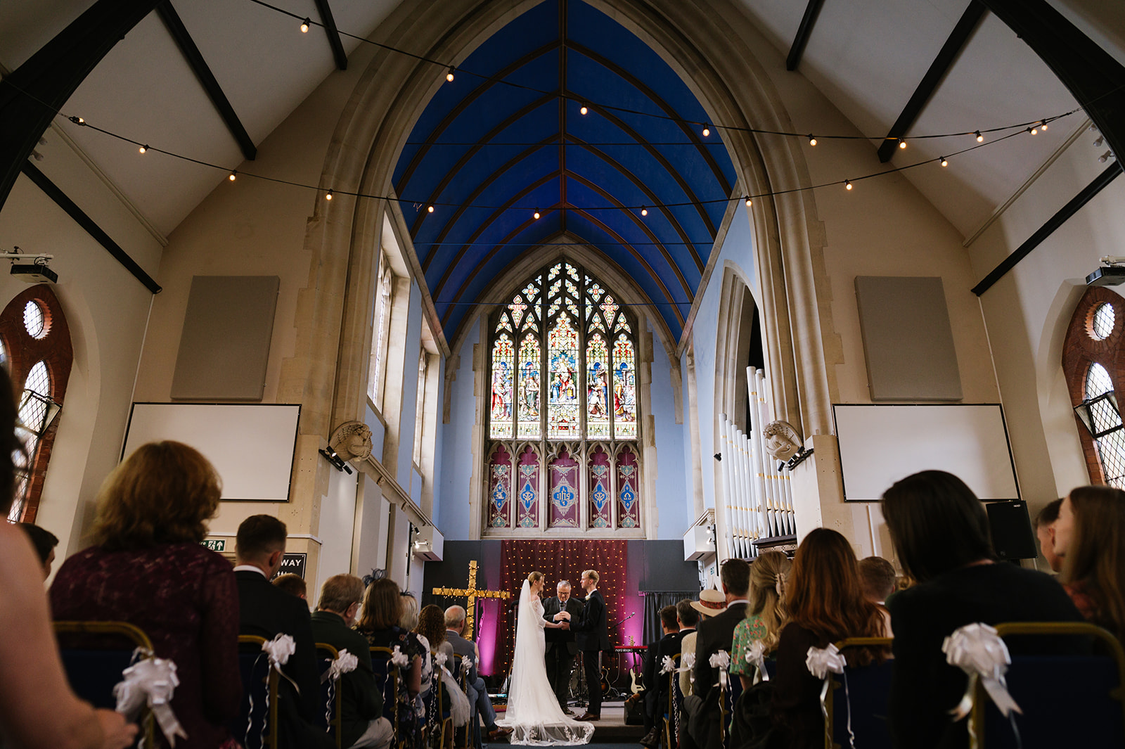 A church wedding ceremony at Oasis in Harborne 
