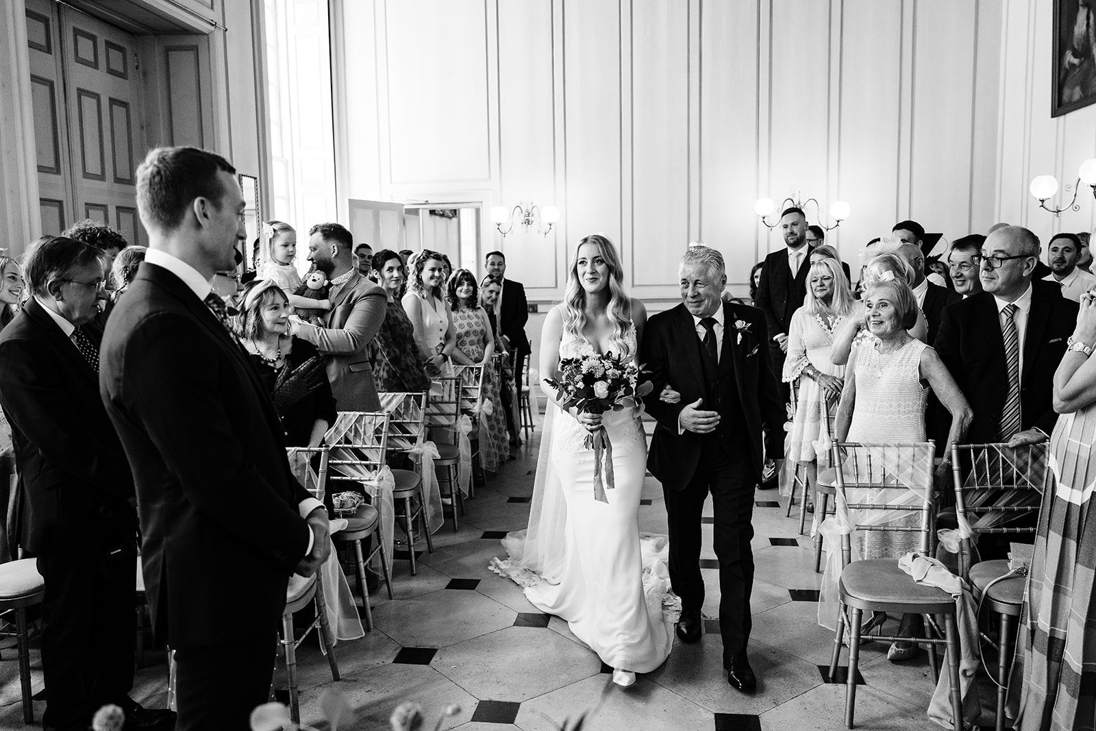 wedding ceremony in the grand salon at gosfield hall 