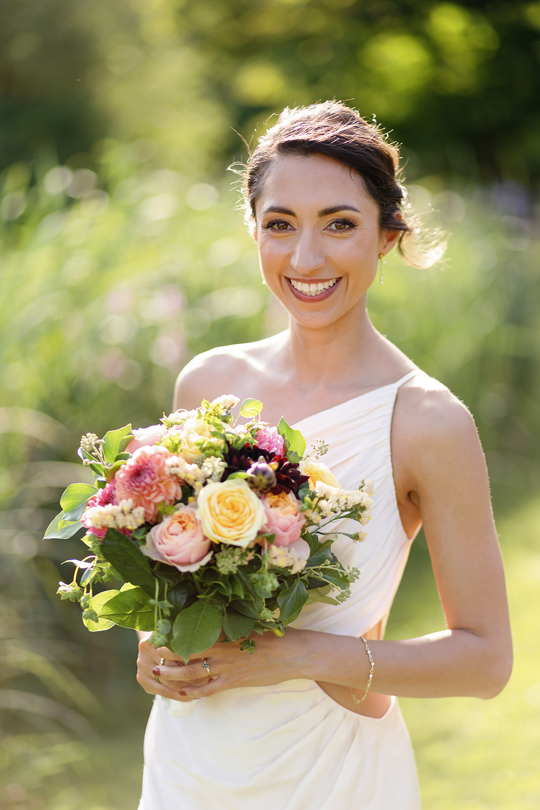 portrait of bride smiling