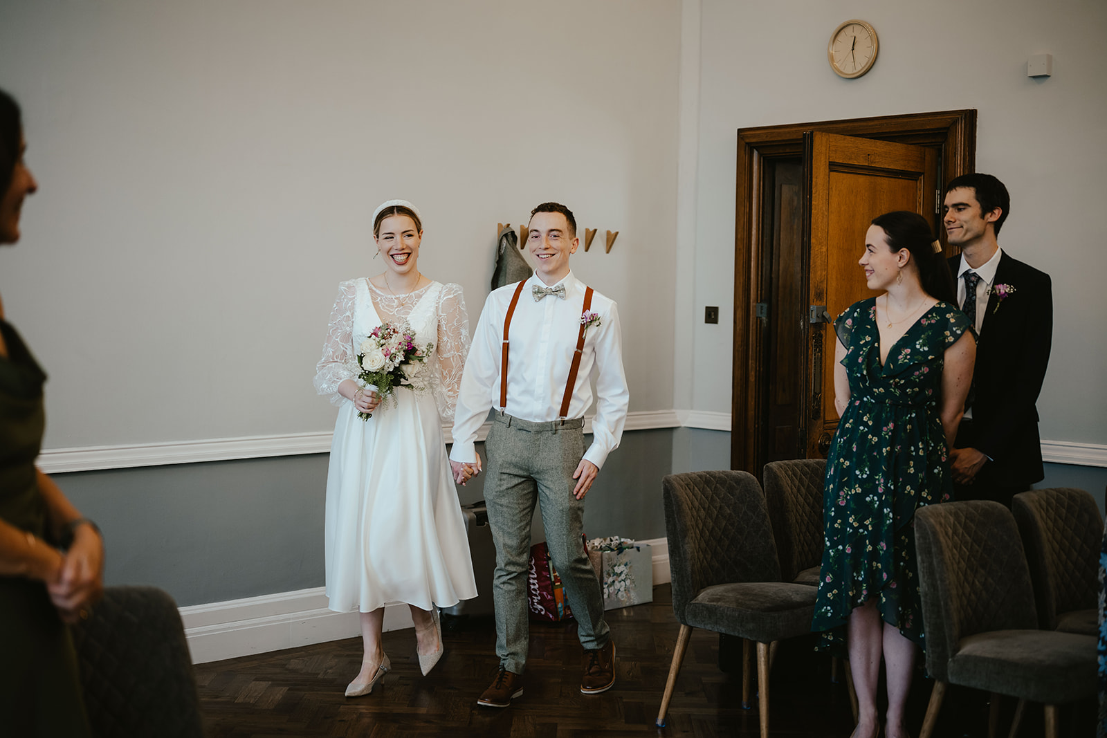 Alex and Christina's Wedding ceremony in the room 99 at Islington Town Hall
