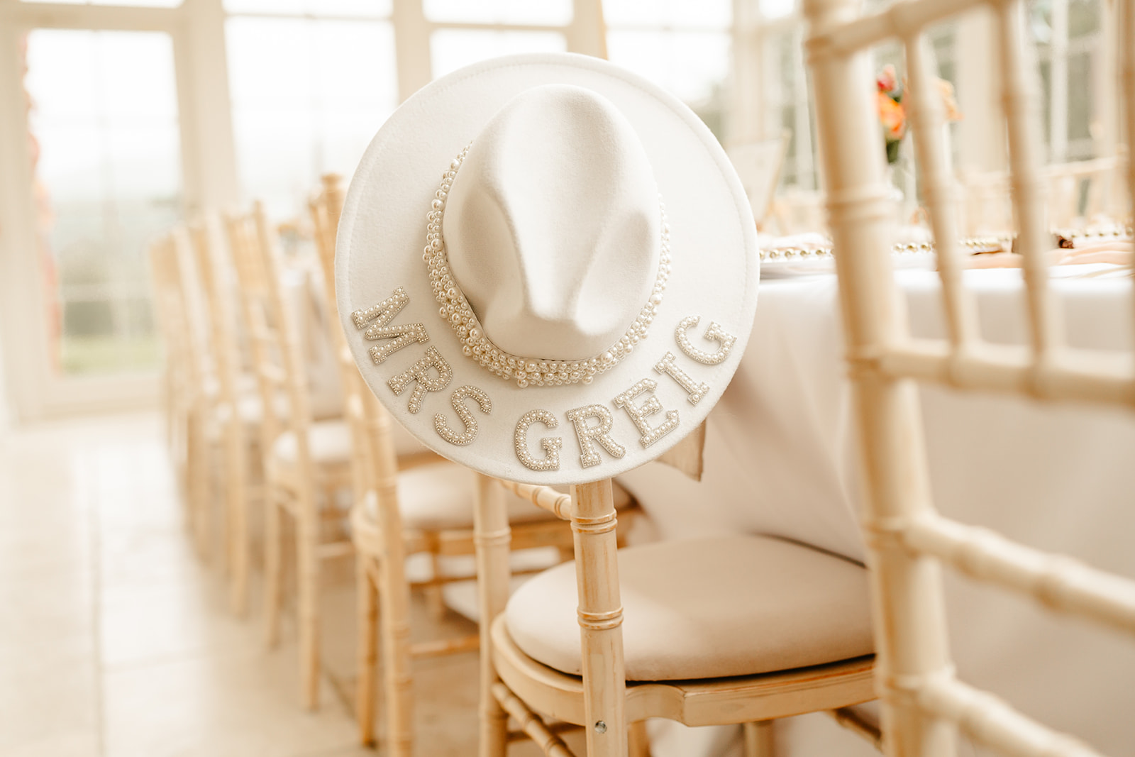 personlaised bridal hat