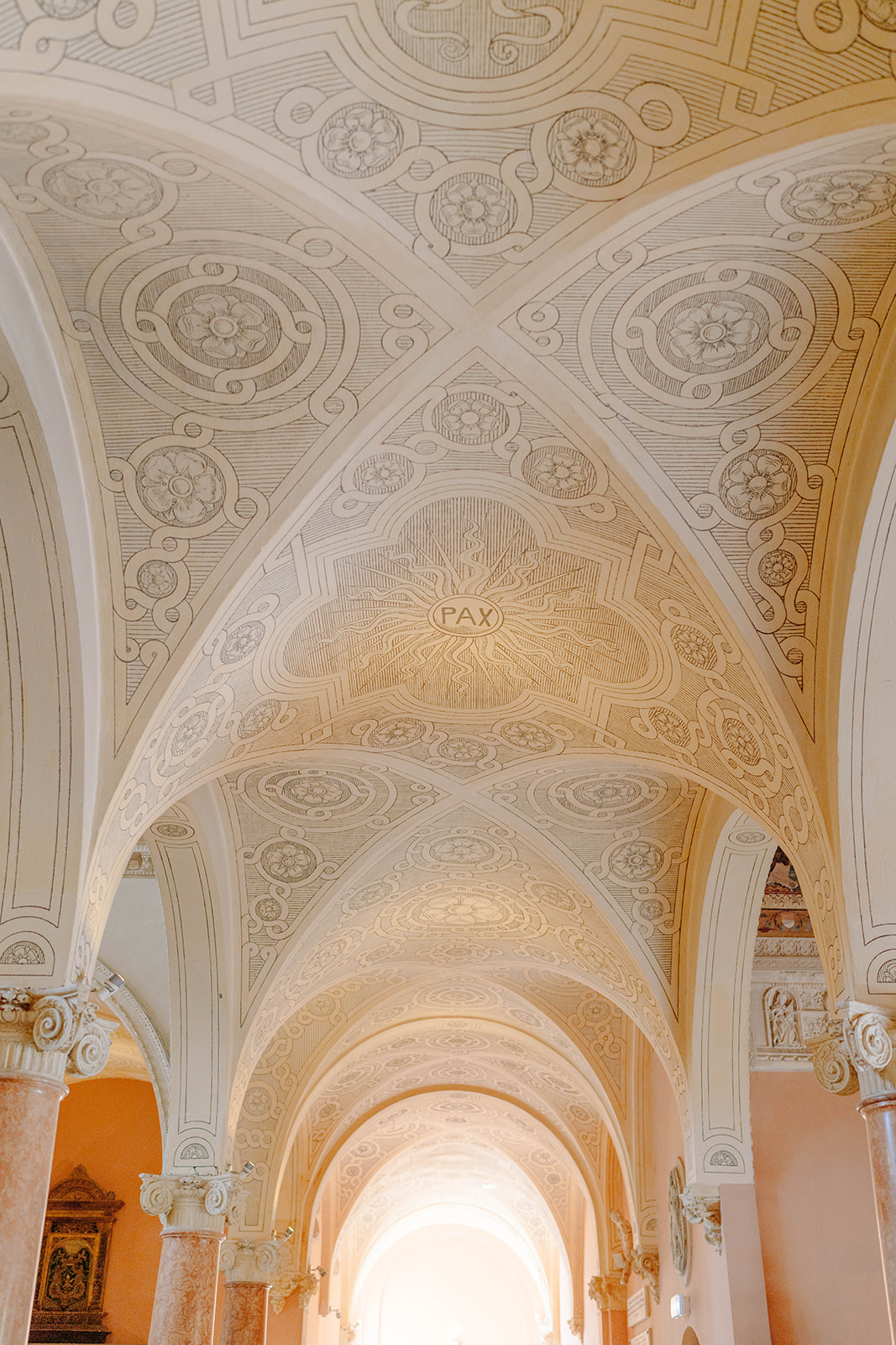 the ornate ceiling inside villa ephrussi