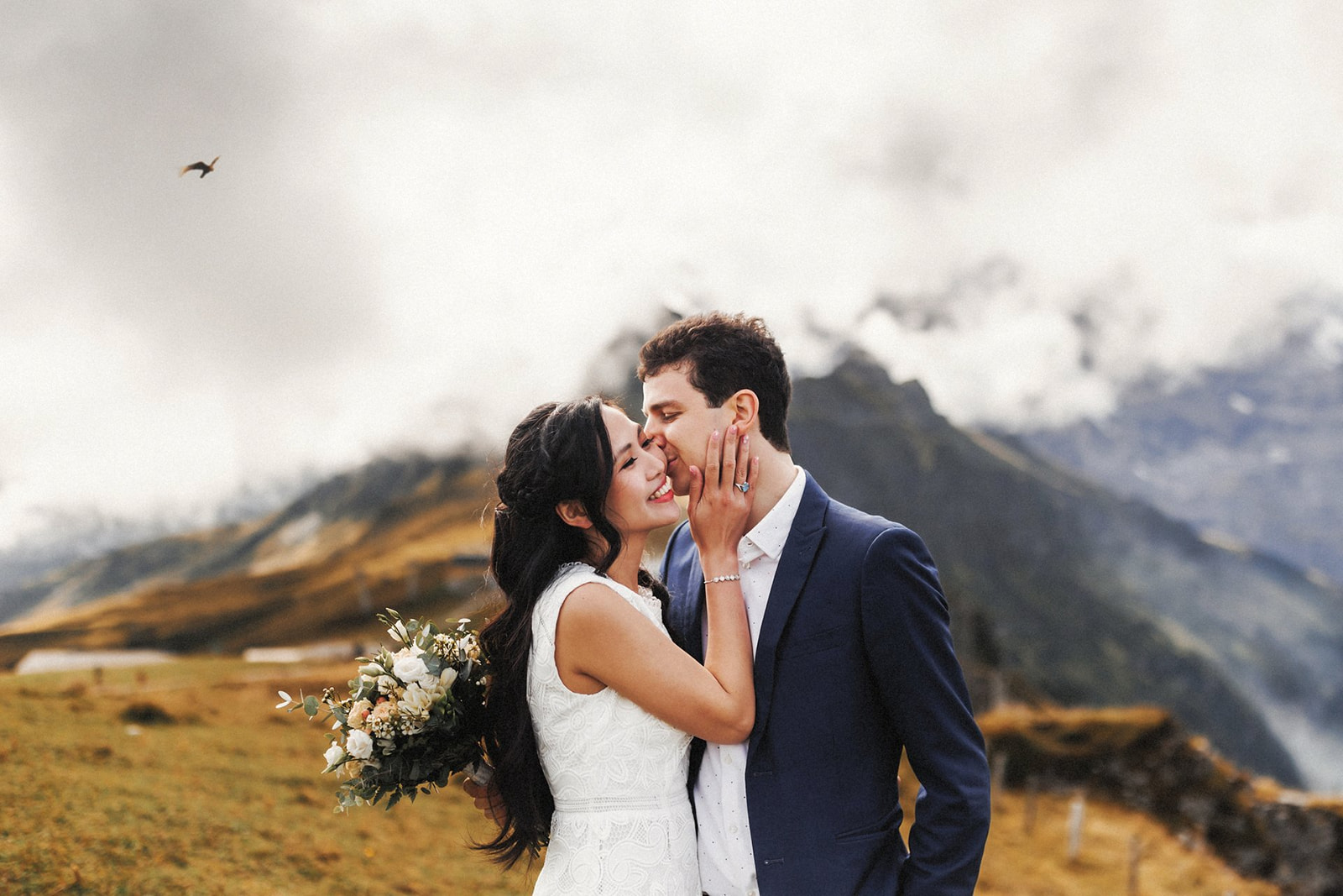 kiss on mannlichen in southern Switzerland 