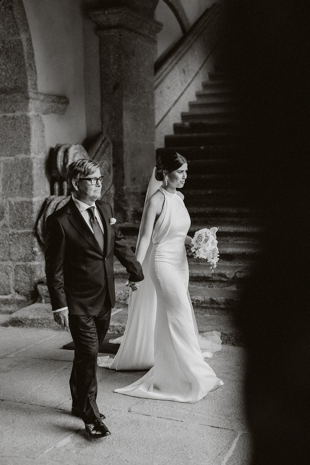 Modern Editorial wedding at a luxury hotel near porto portugal Europe.