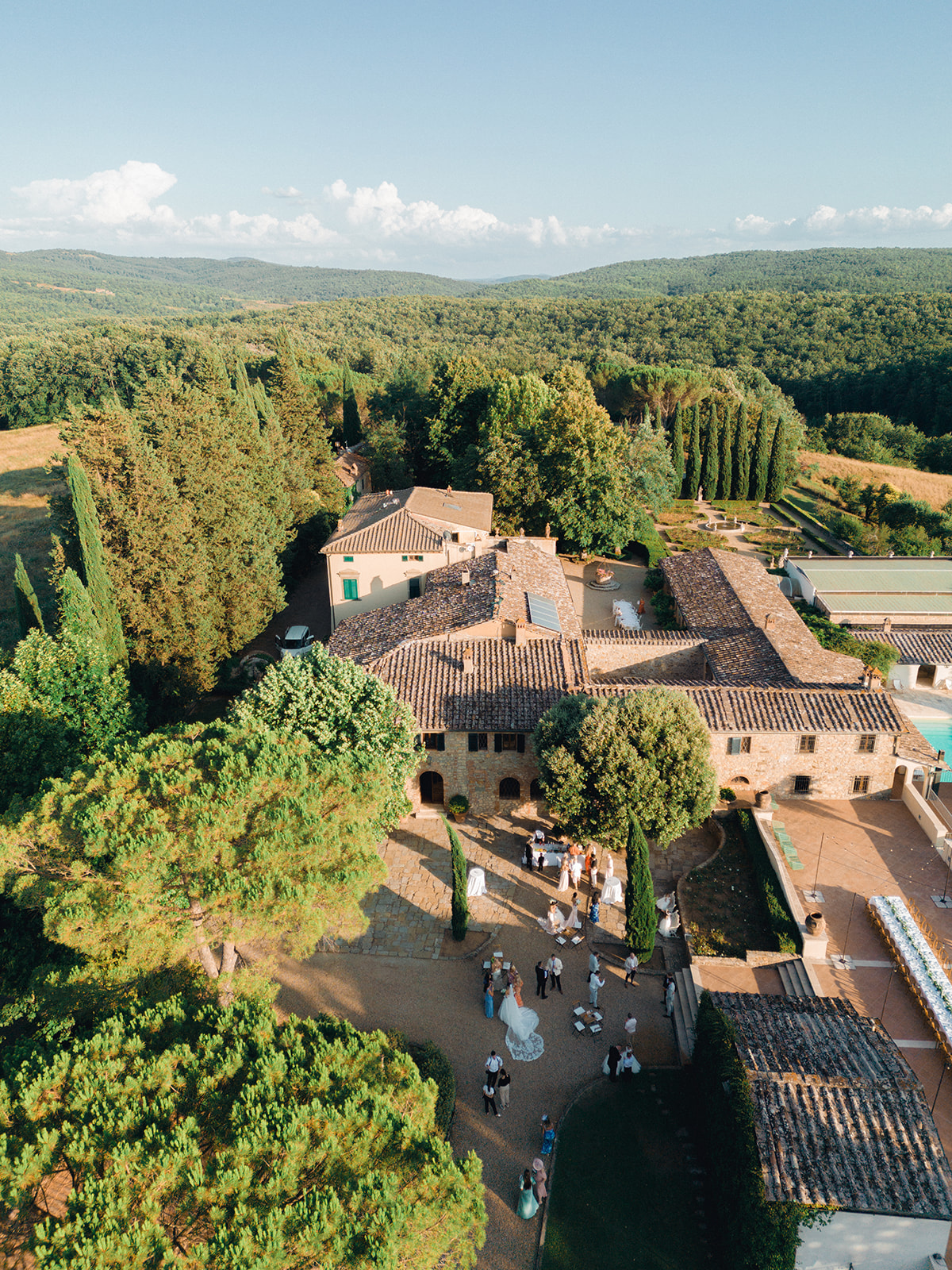 Aerial view of Villa la Selva Wine Resort