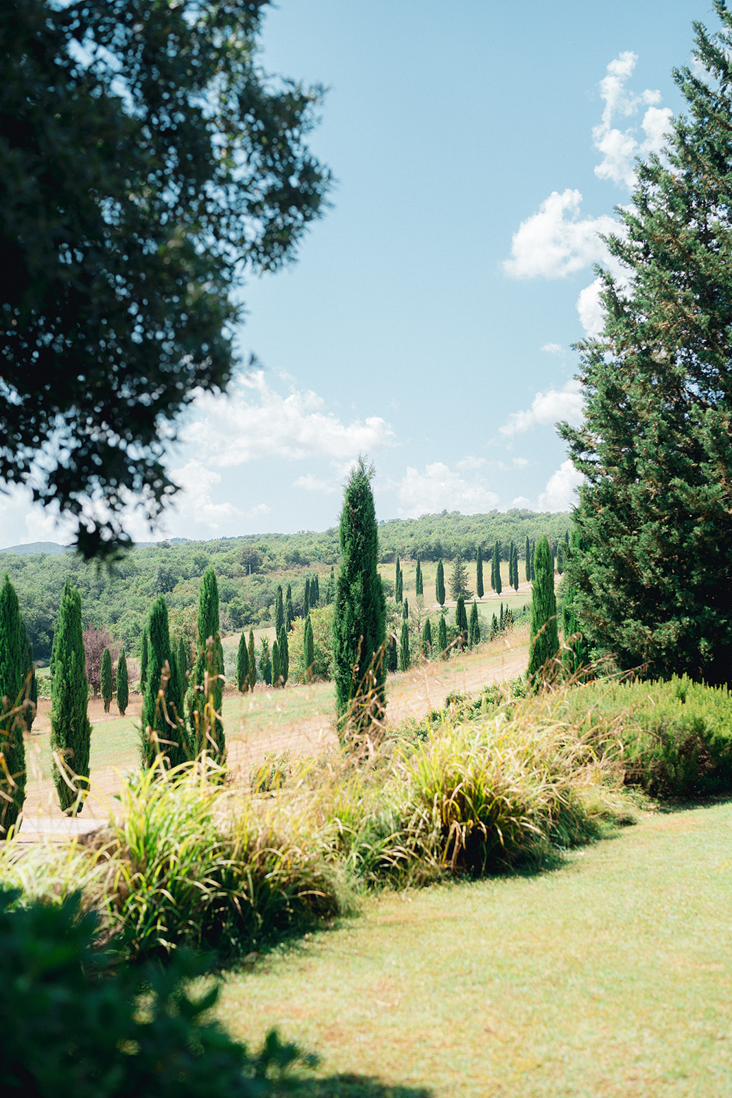 A glimpse of the hills surrounding Villa La Selva Wine Resort in Tuscany