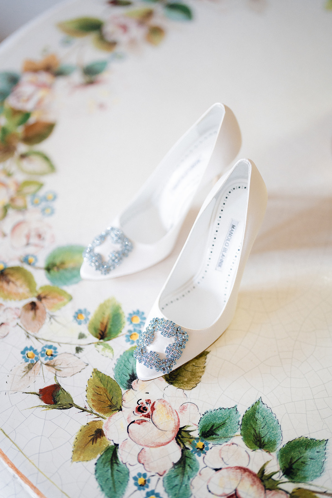 The Manolo Blahnik shoes of the bride