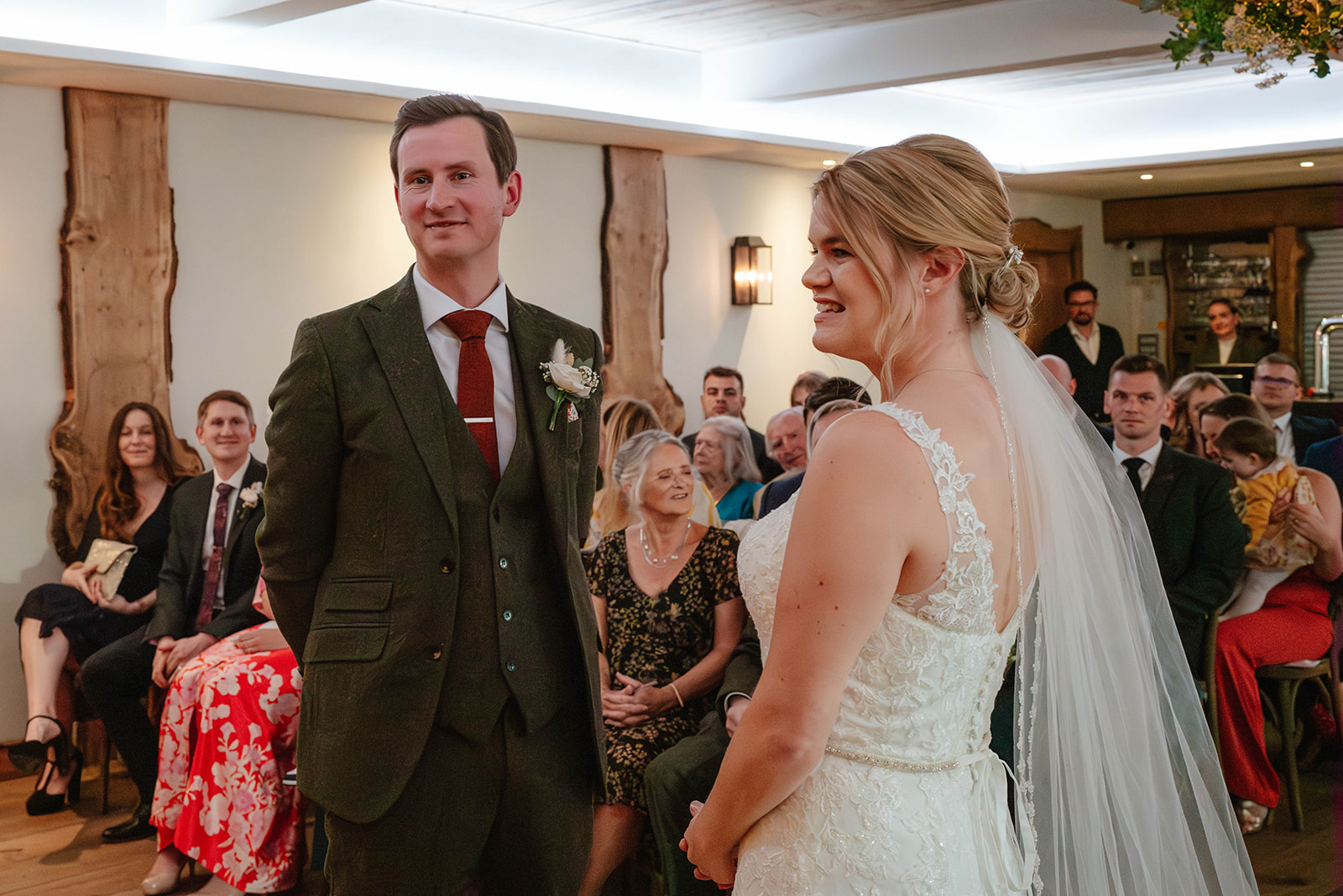bride and groom exchanging vows Zara Davis Photography Wild Thyme and Honey Cirencester Cotswolds Gloucestershire