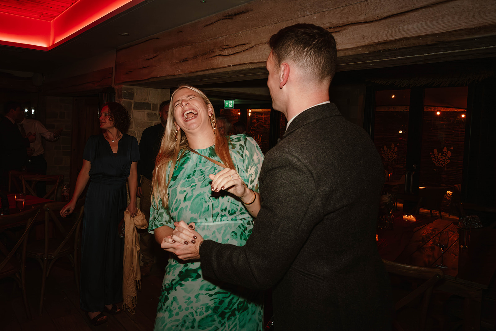 guests dancefloor Zara Davis Photography Wild Thyme and Honey Cirencester Cotswolds Gloucestershire