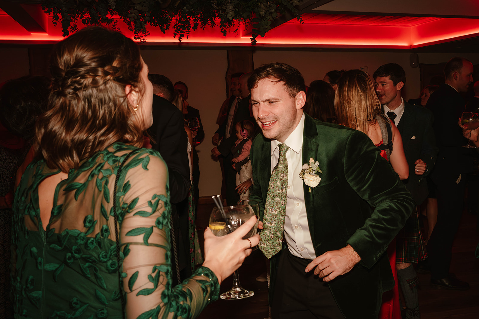 guests on the dancefloor Zara Davis Photography Wild Thyme and Honey Cirencester Cotswolds Gloucestershire