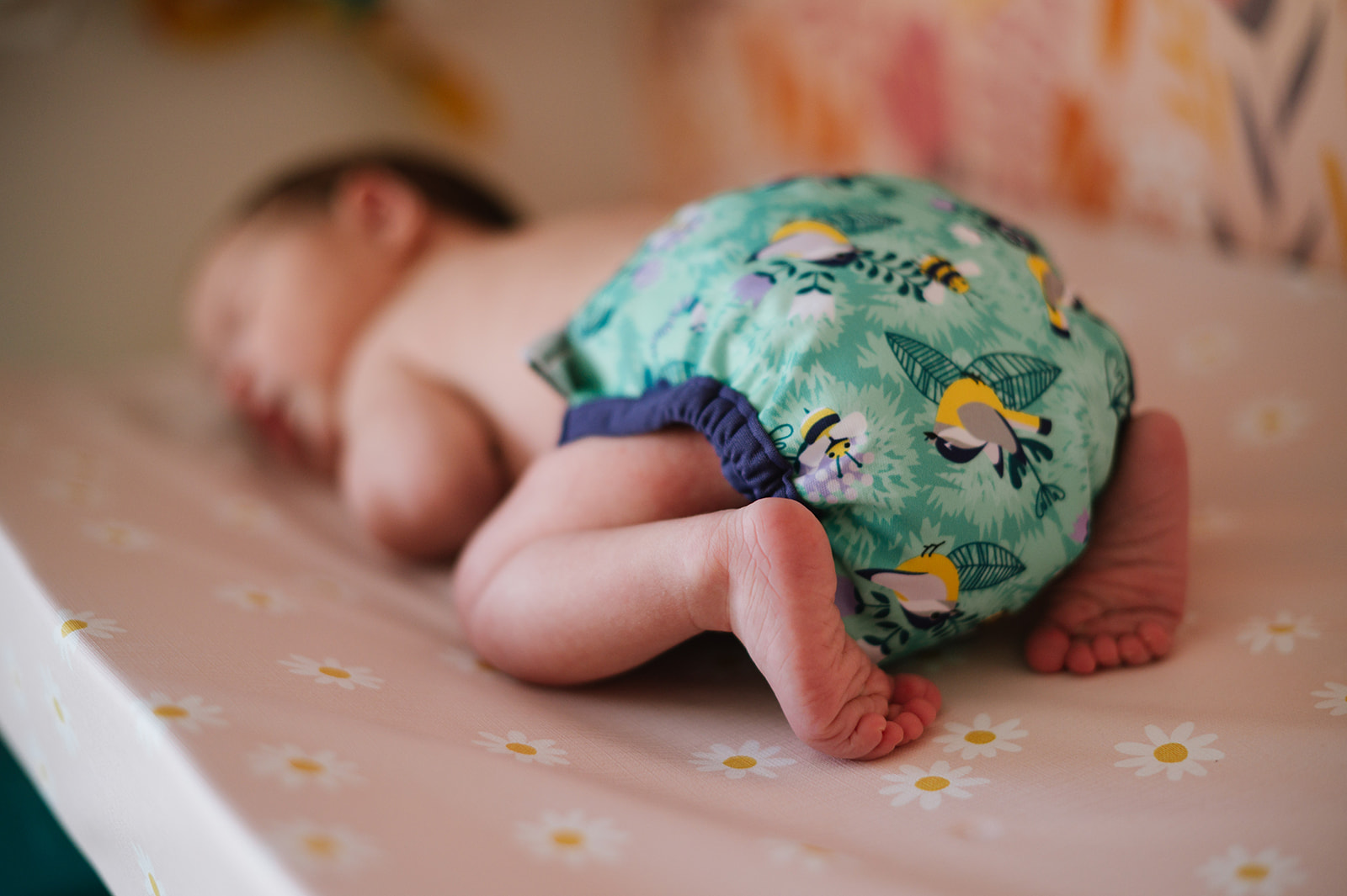 relaxed newborn photos at home