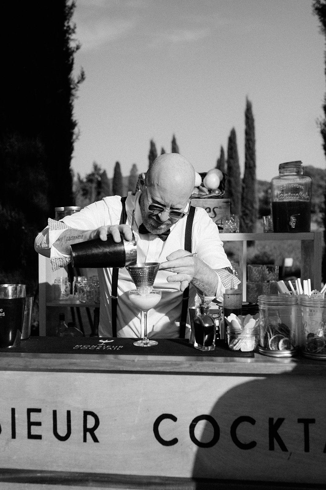 cocktail maker at Le Mas Des Costes in provence