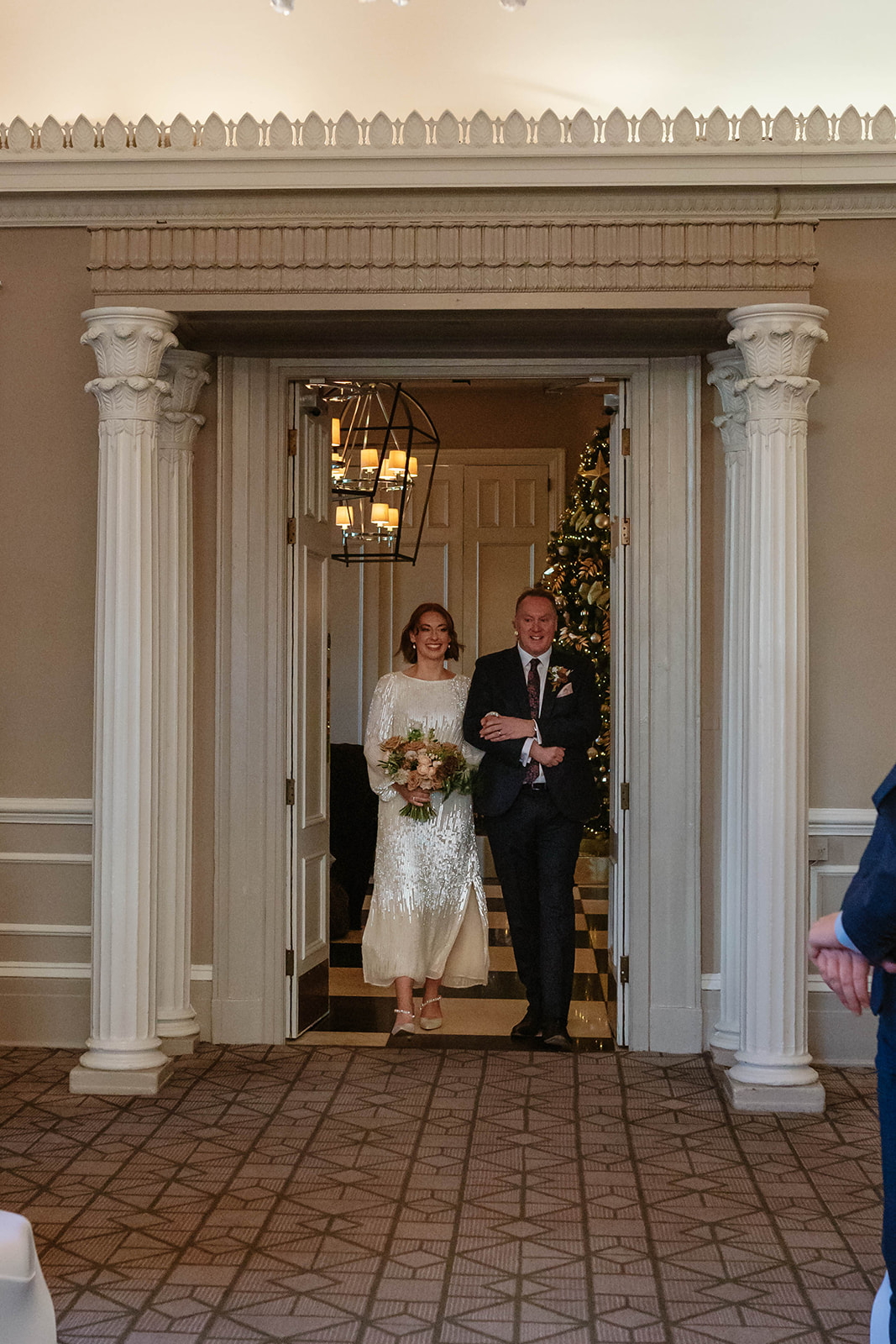 Zara Davis Wedding Photography Cotswolds Gloucestershire Cheltenham bridal entrance