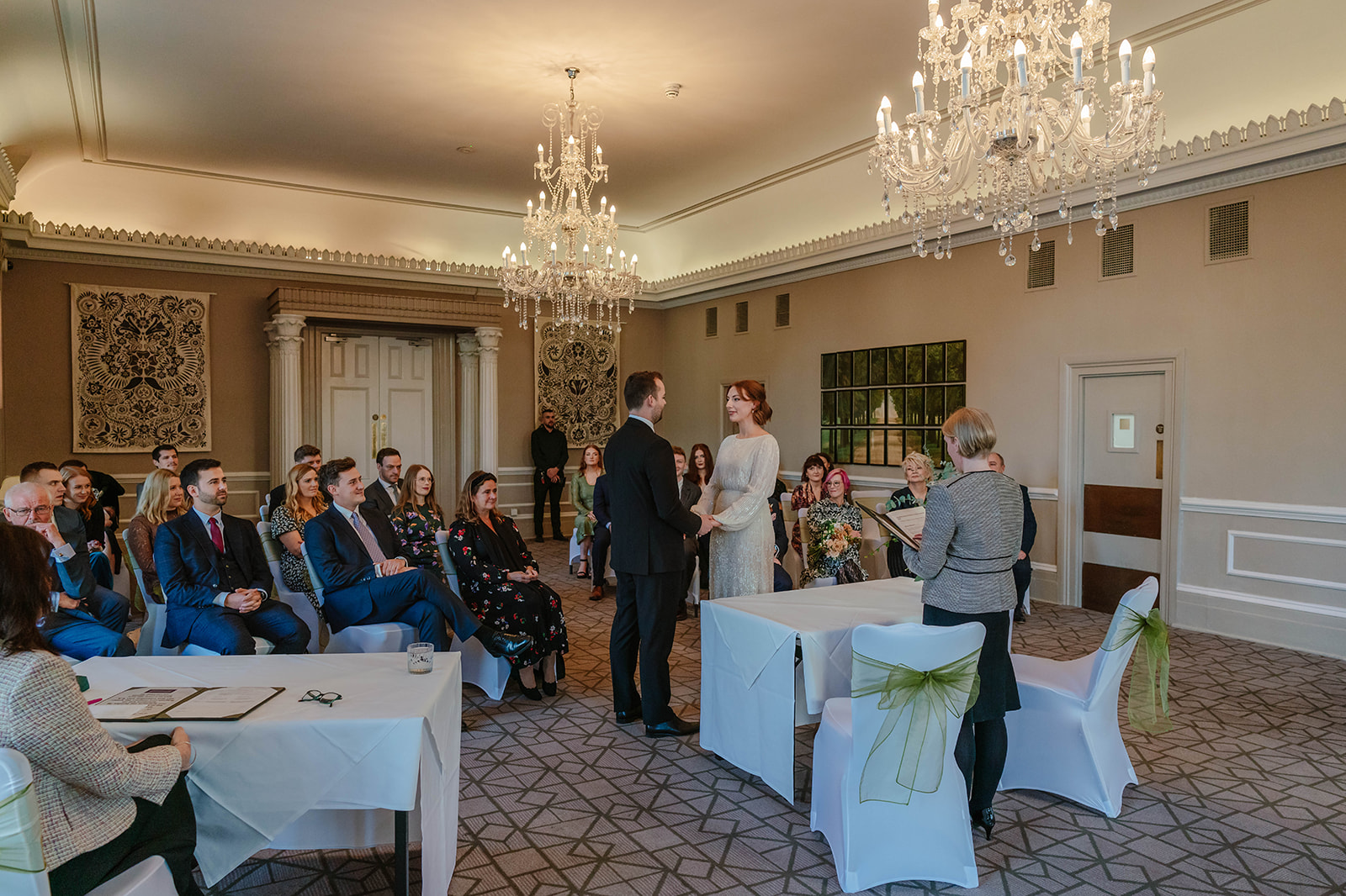 Zara Davis Wedding Photography Cotswolds Gloucestershire Cheltenham whole ceremony room