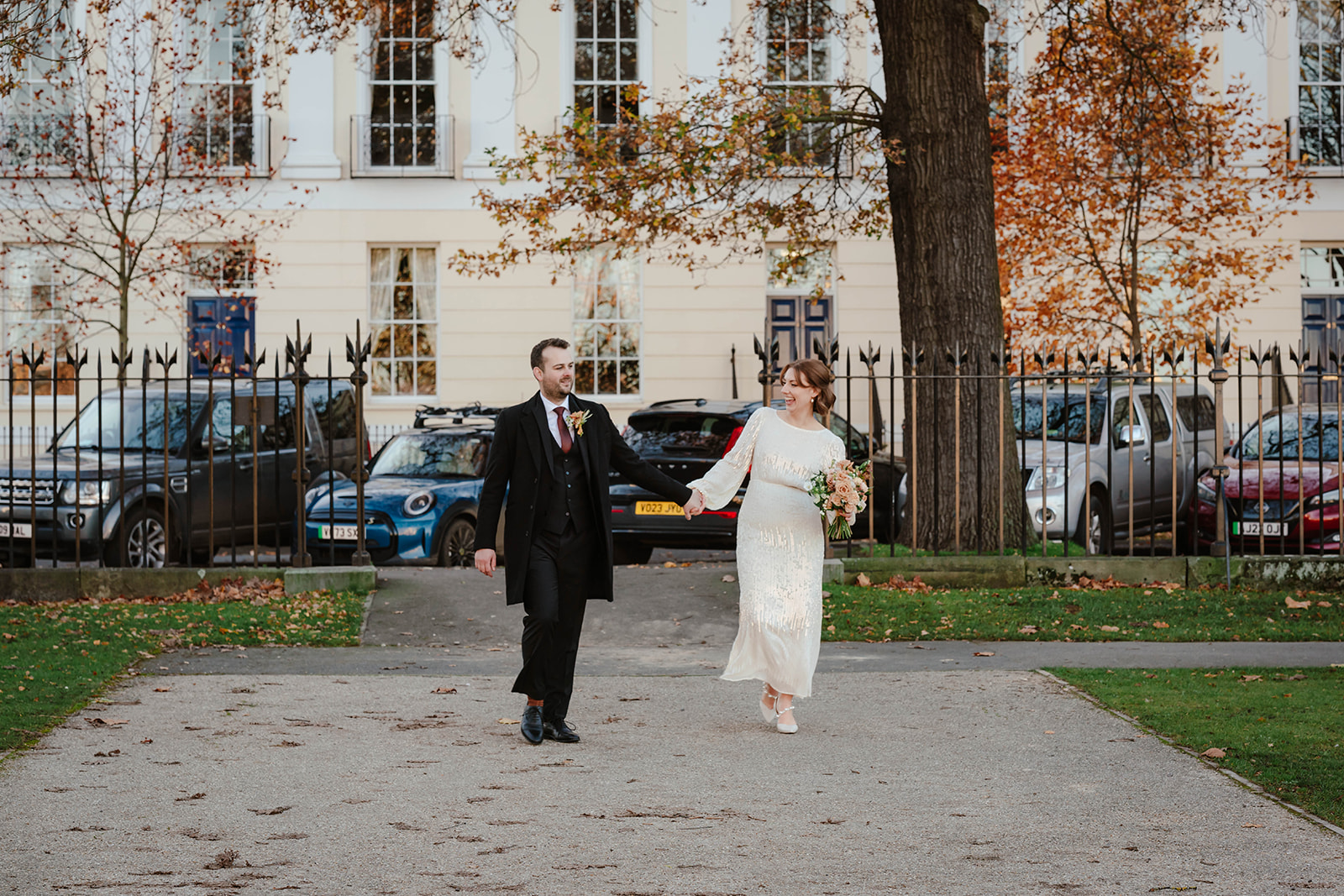 Zara Davis Wedding Photography Cotswolds Gloucestershire Cheltenham Imperial Gardens square bride and groom