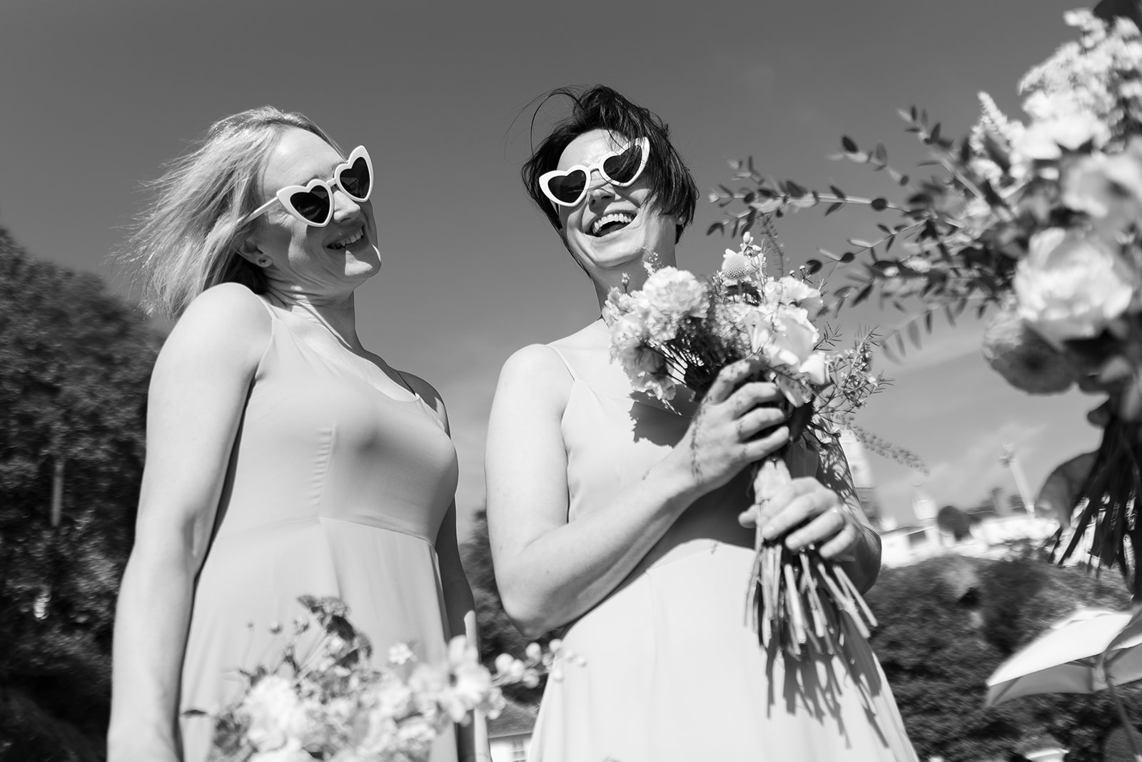 Bridesmaids shot at Frances quinn wedding in portmeirion