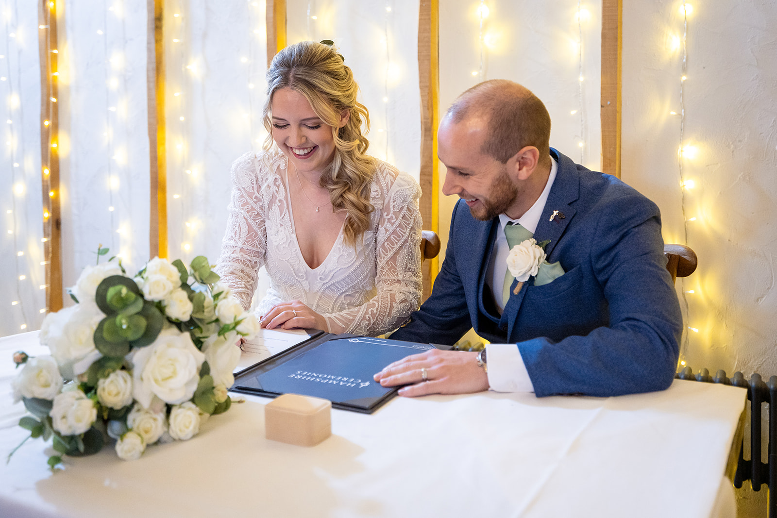 An enchanting pair celebrated their special day at the picturesque Waterside Manor in Romsey, Hampshire, surrounded by t