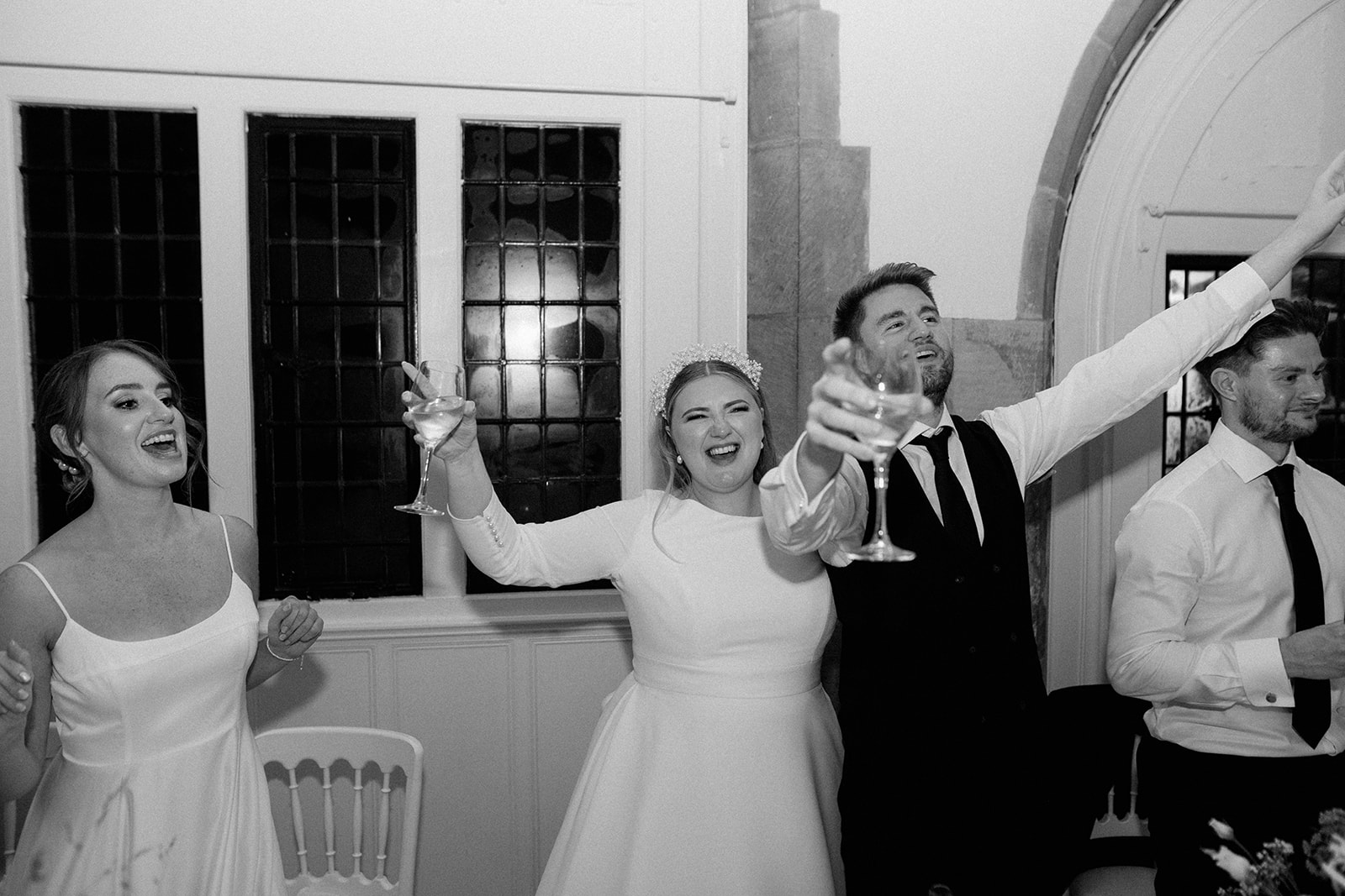 singing waiters in great hall at butley priory