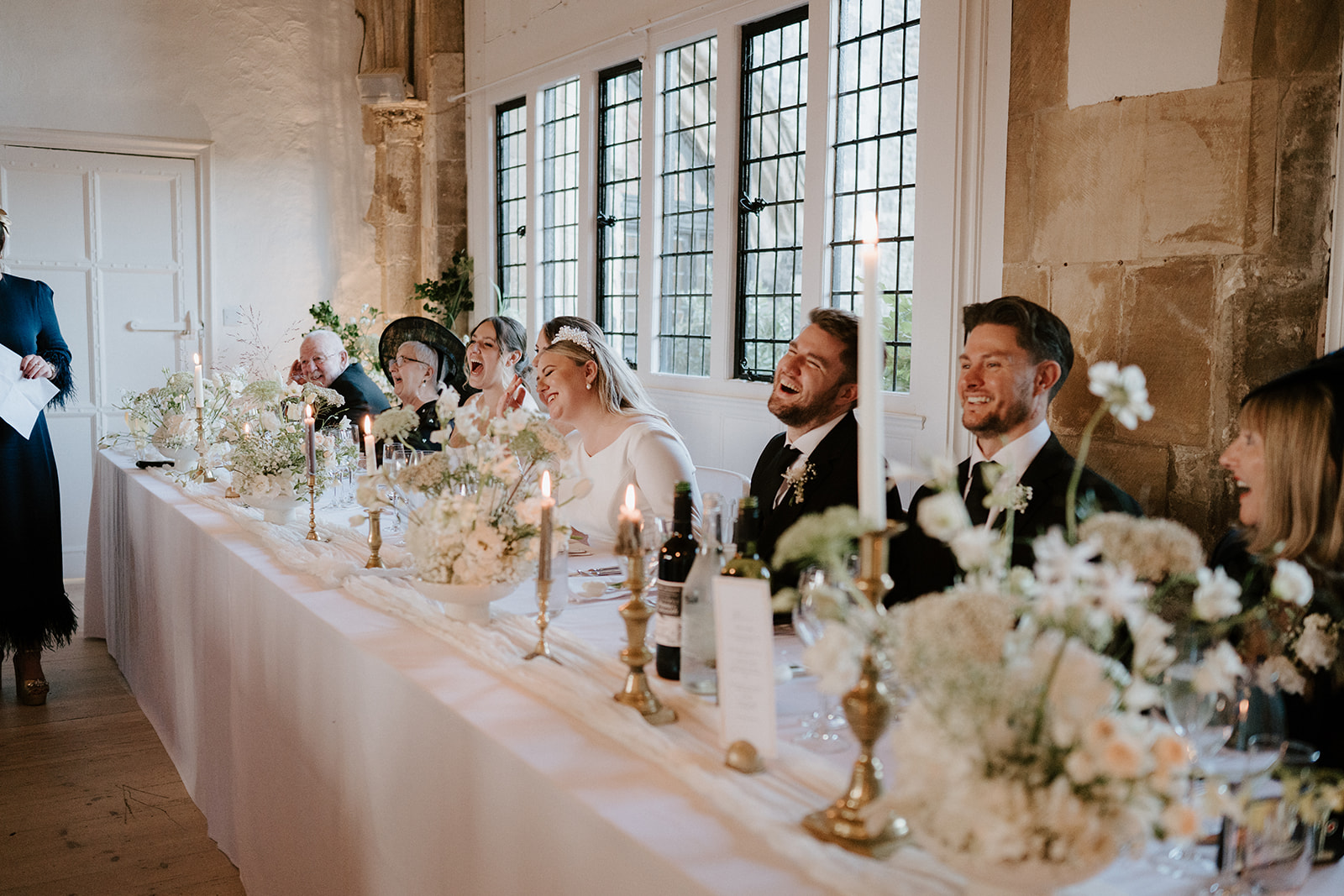 top table during speeches at butley priory
