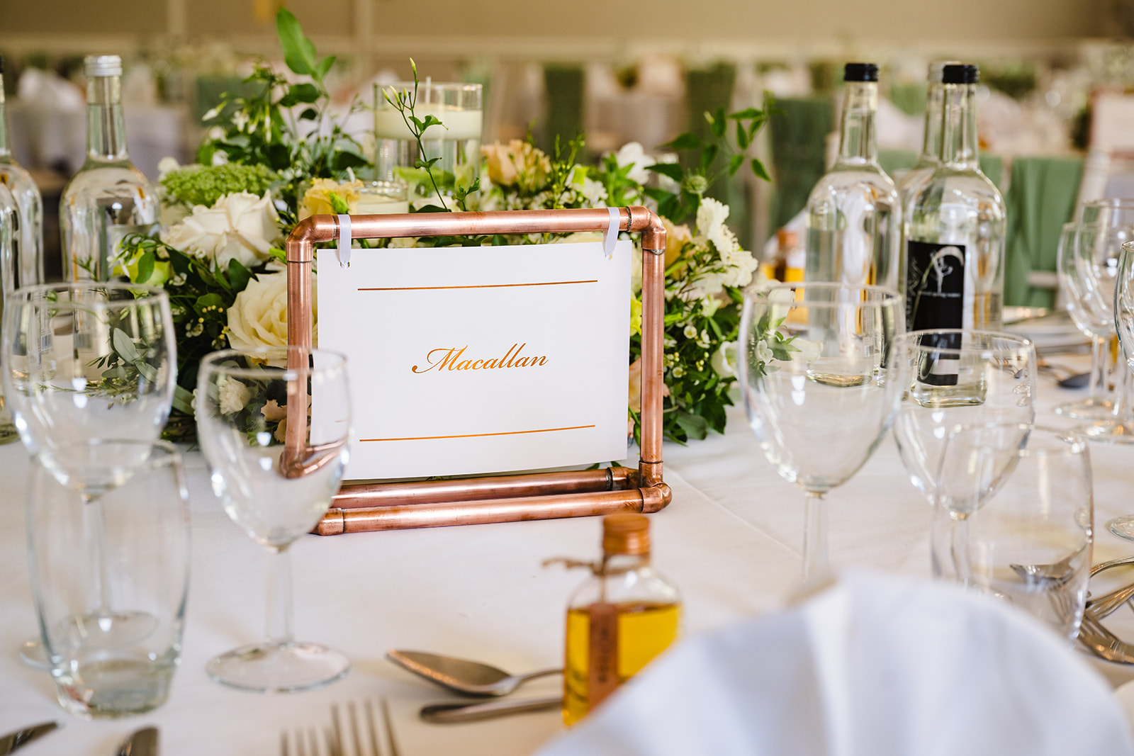 Wedding table details at stapleford park by Amanda Forman Photography
