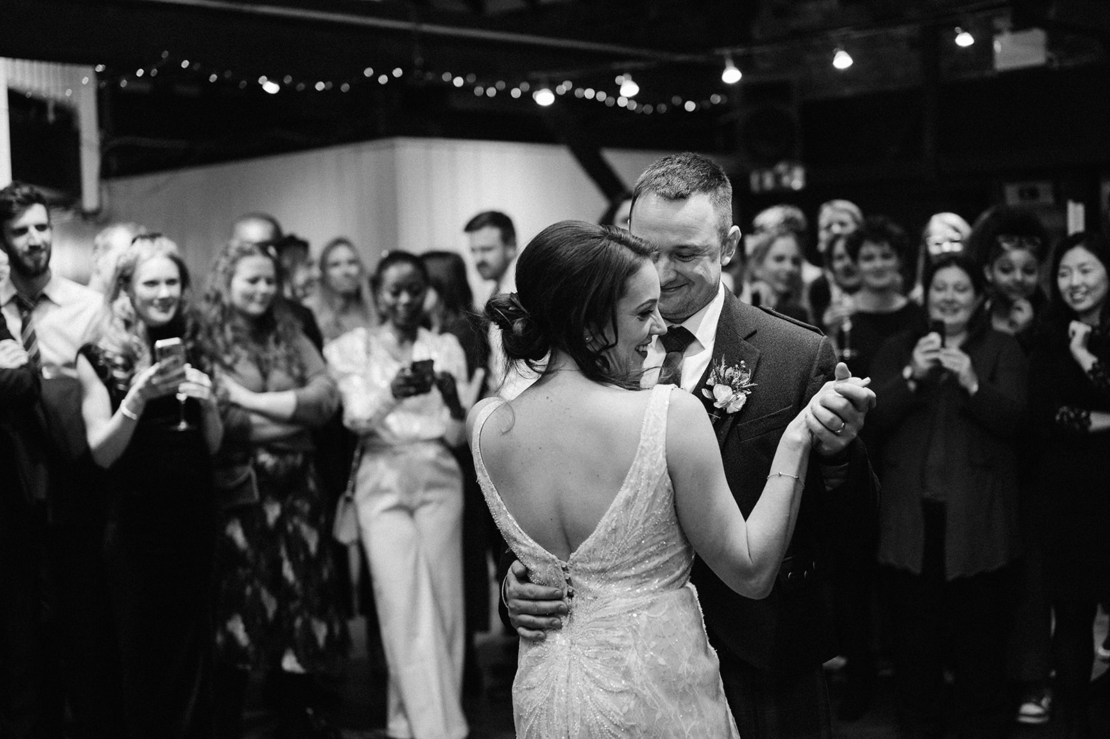 the first dance at  the Dickens Inn Central London Wedding