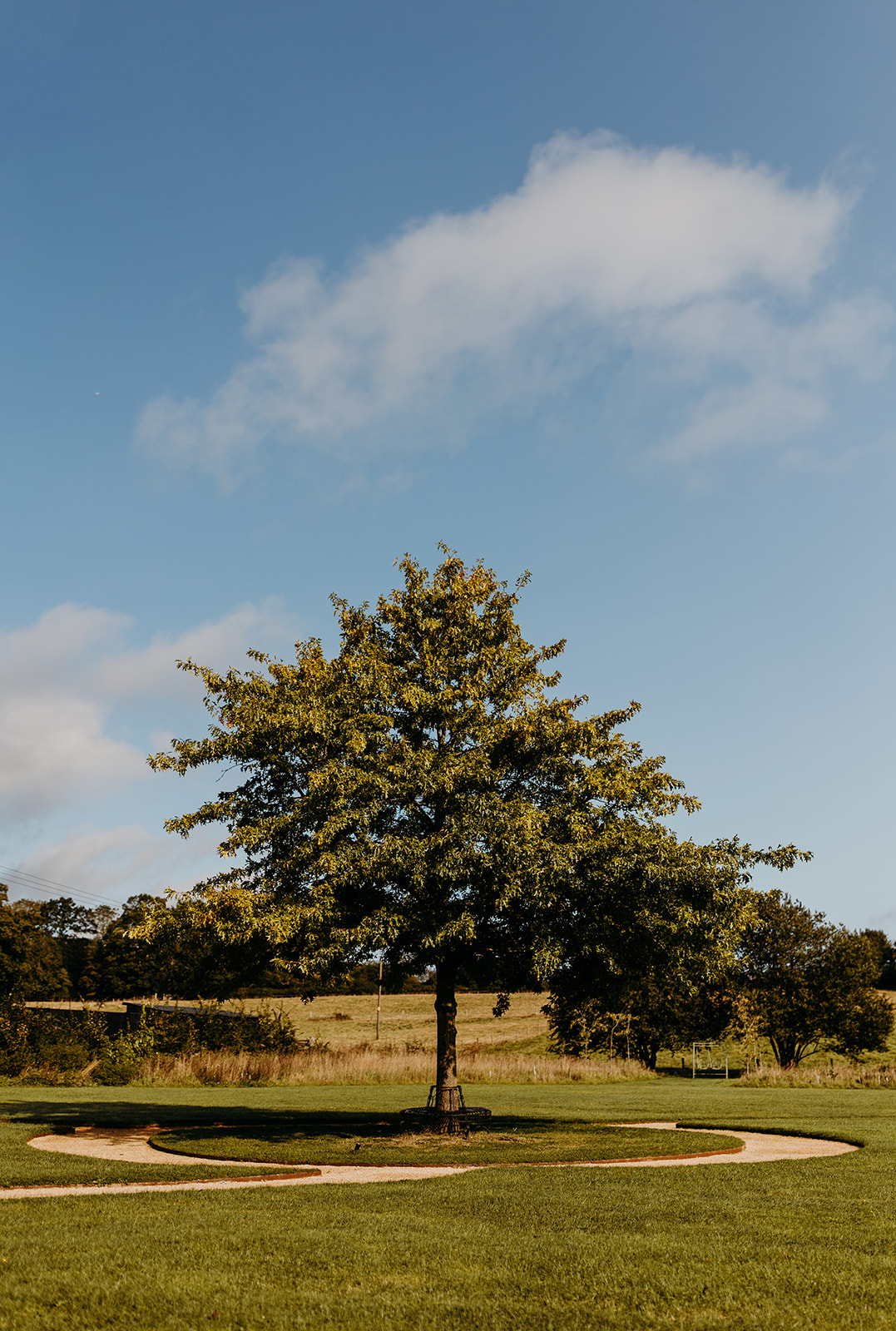 Early whispers of autumn at Laura and Chris's Silchester Farm wedding in Hampshire.