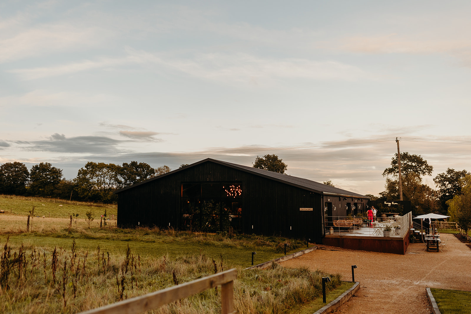 Silchester Farm providing a picturesque and memorable backdrop for the couple's countryside wedding.
