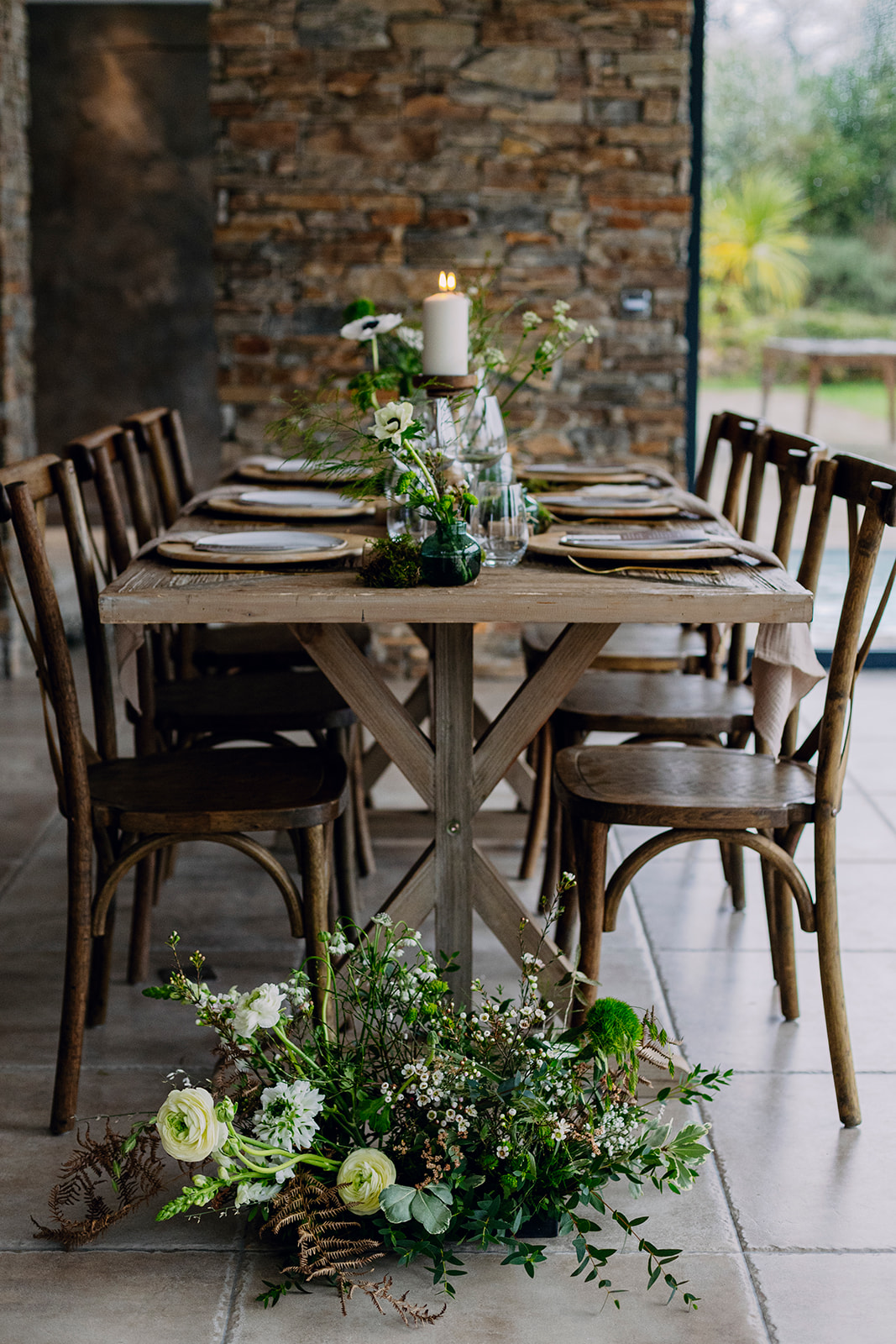 table mariage domaine fleurs