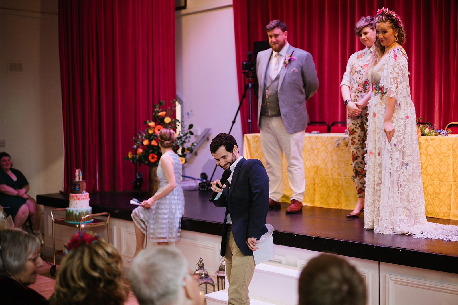 A theatrical wedding in Hampton-in-Arden