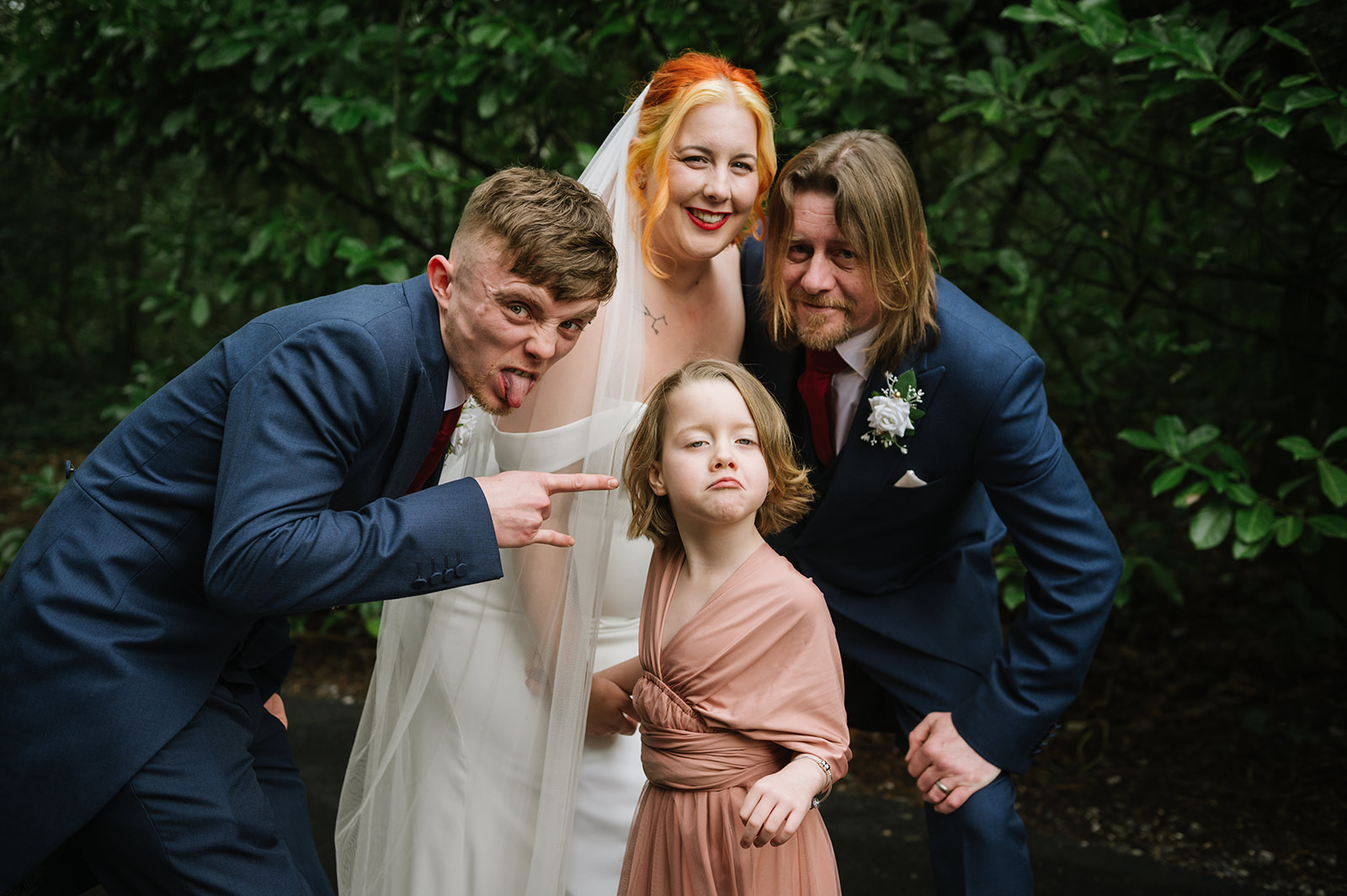 Kerri and Pawl had a full metal wedding at Pendrell Hall in Wolverhampton with their kids, family, friends and bandmates