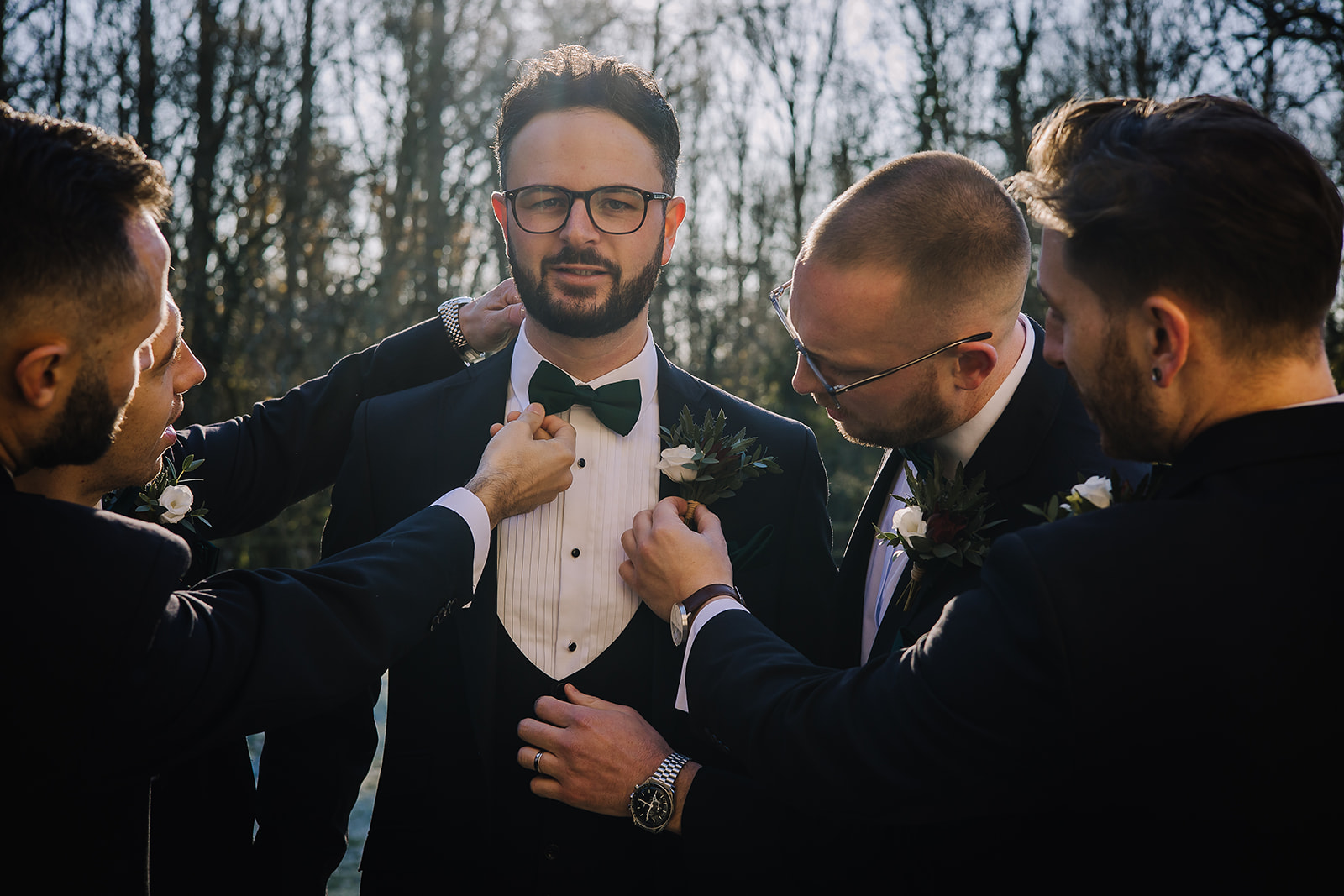 groom in tuxedo 