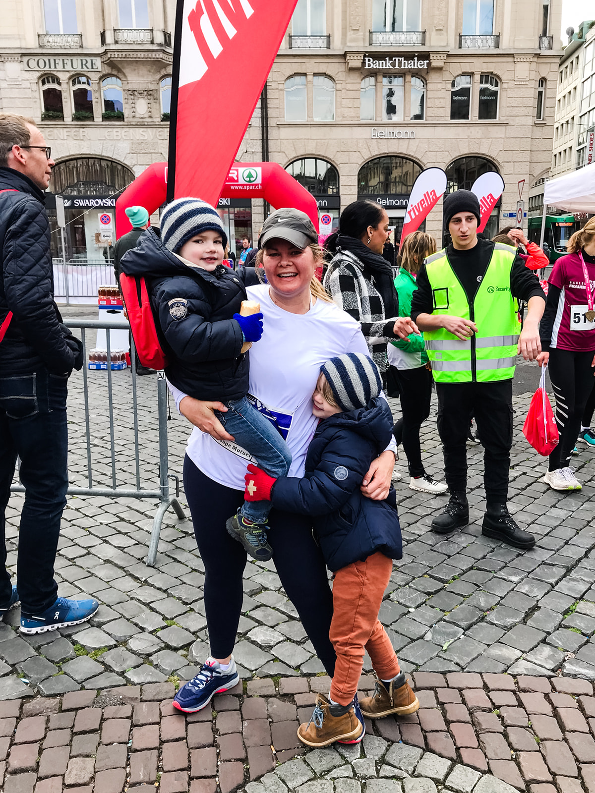 Expat after finishing local running challenge for women Basel Switzerland