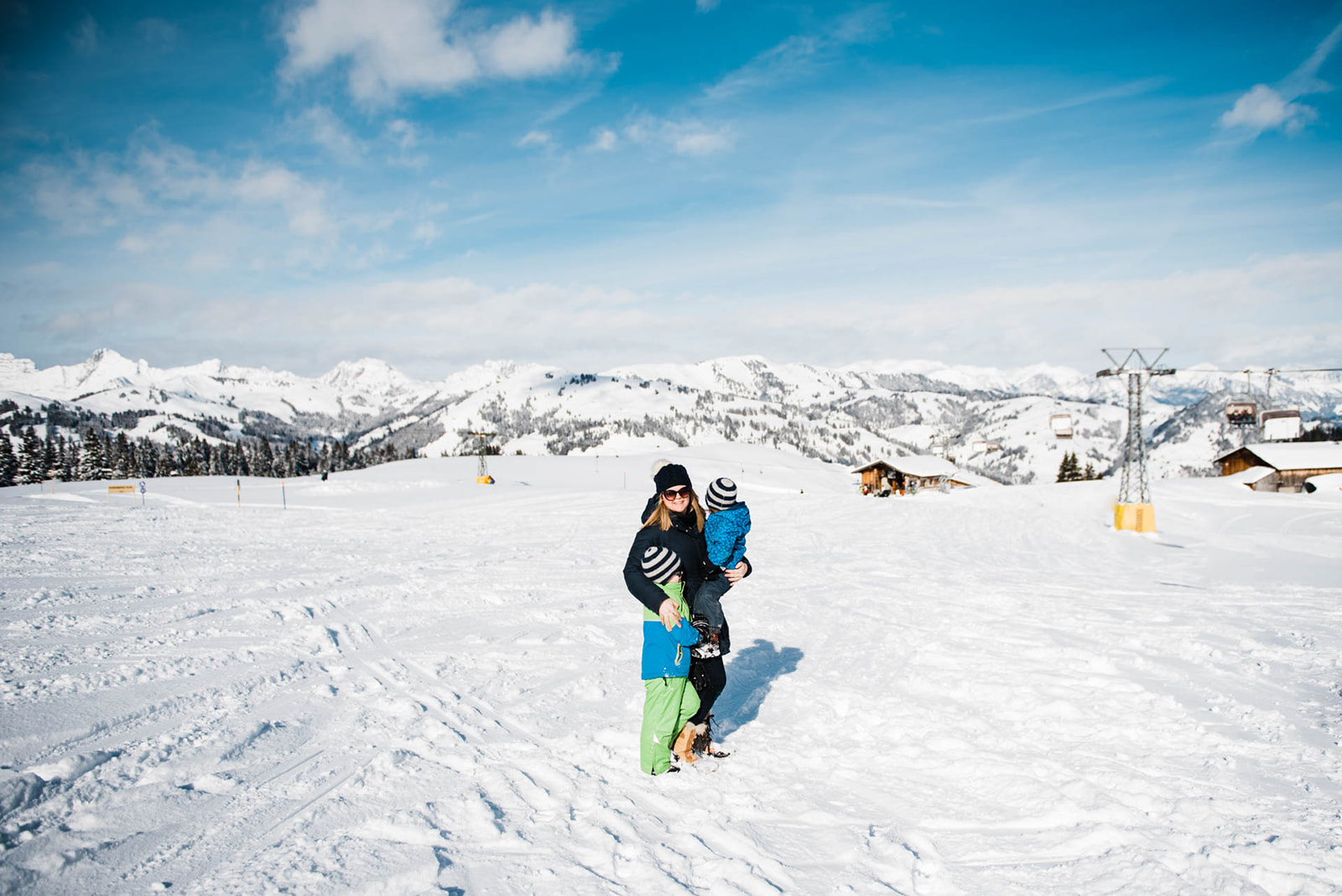 Expat Family Swiss Alps Snow Views