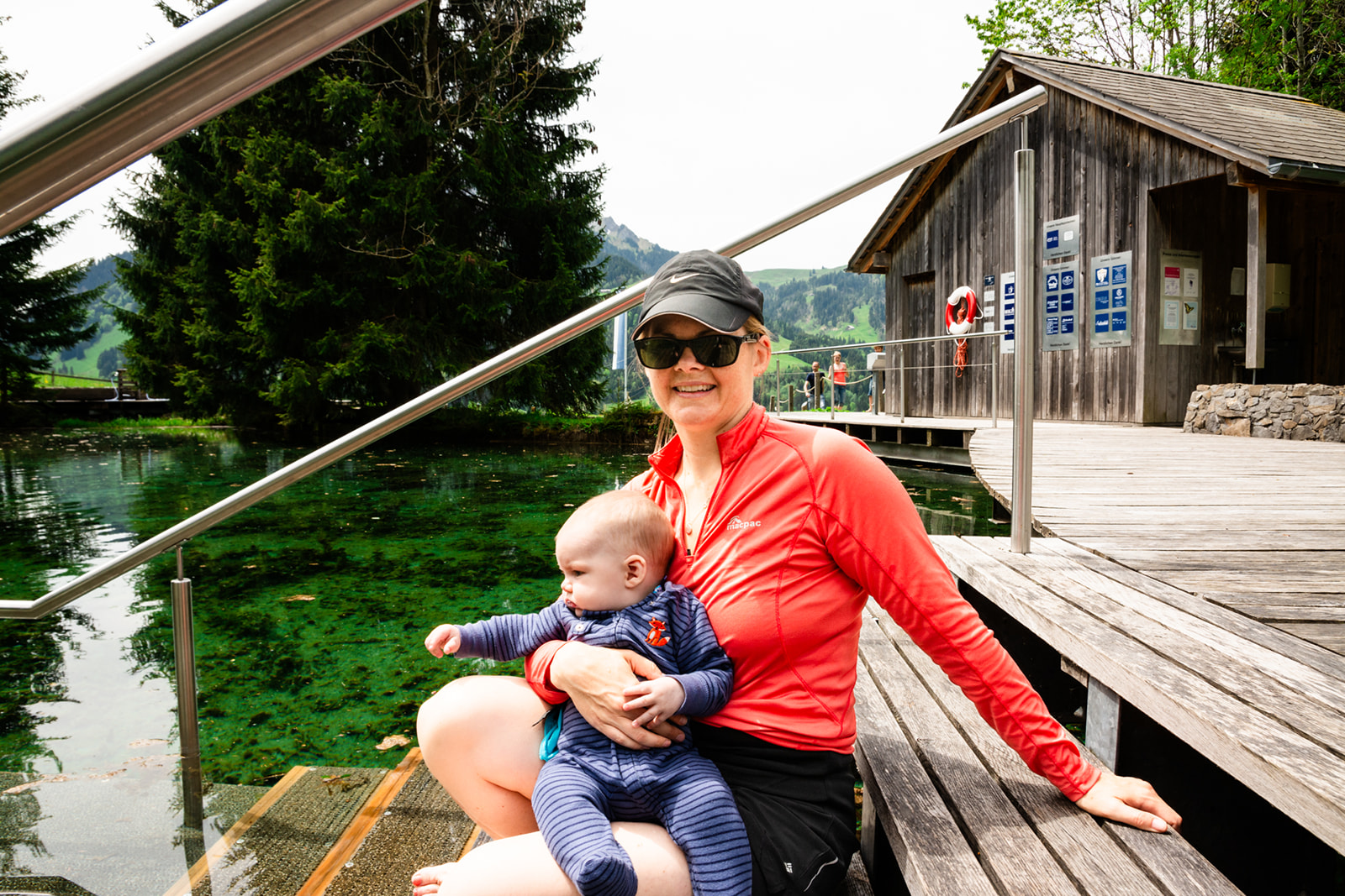 Expat Women and Child in Swiss Alps